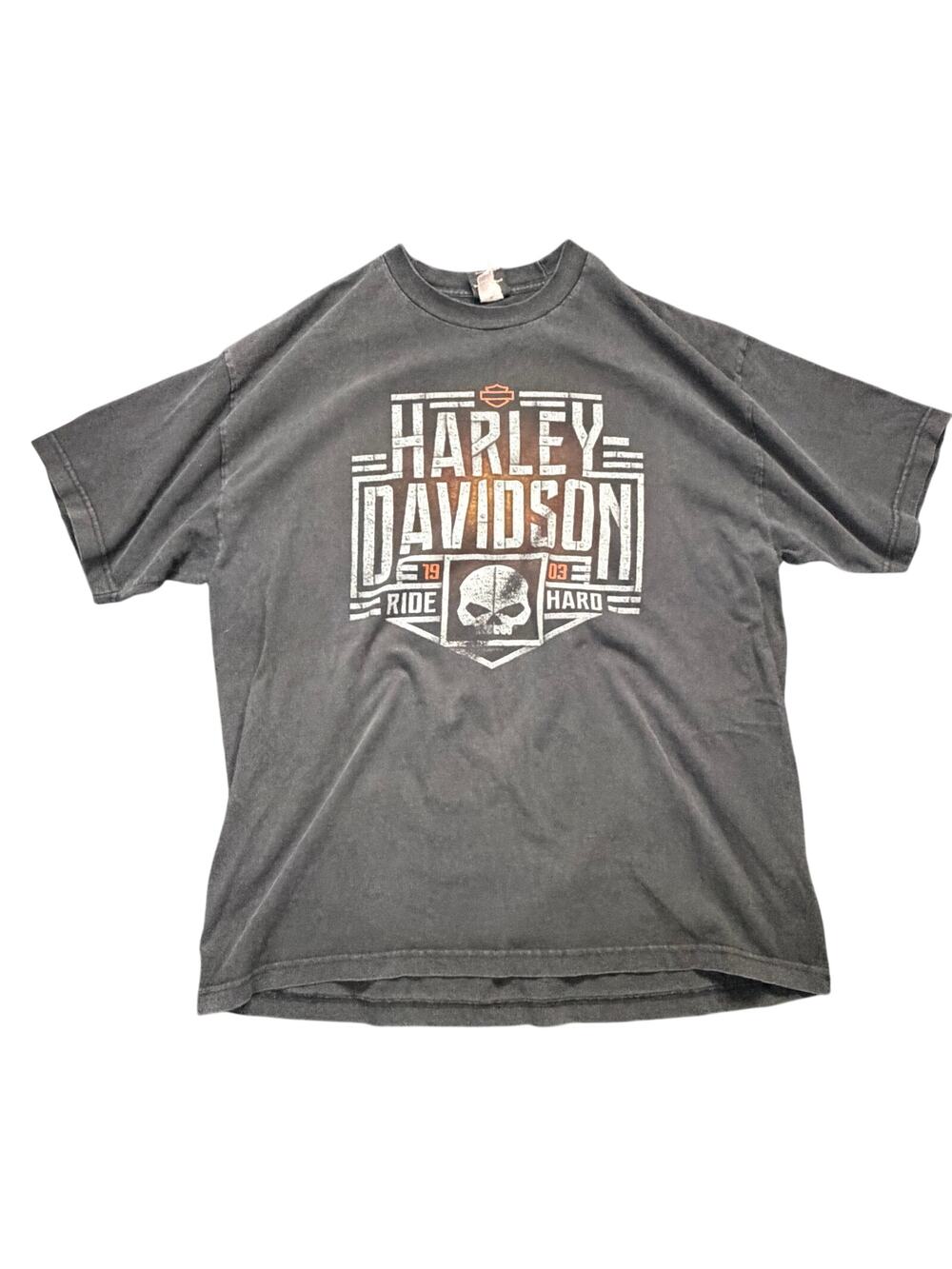 Harley Davidson Skull Florida 90th Graphic Tee Biker Motorcycle T-Shirt